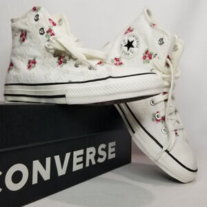 Converse  Women  Cross-stitch Roses Size 7  Vintage A12636f NWT